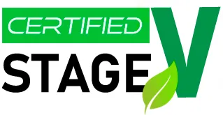 Teleskoplader TOYO H625 Teleskop mit Kabine – Logo "Certified Stage V" mit grünem Blatt-Symbol