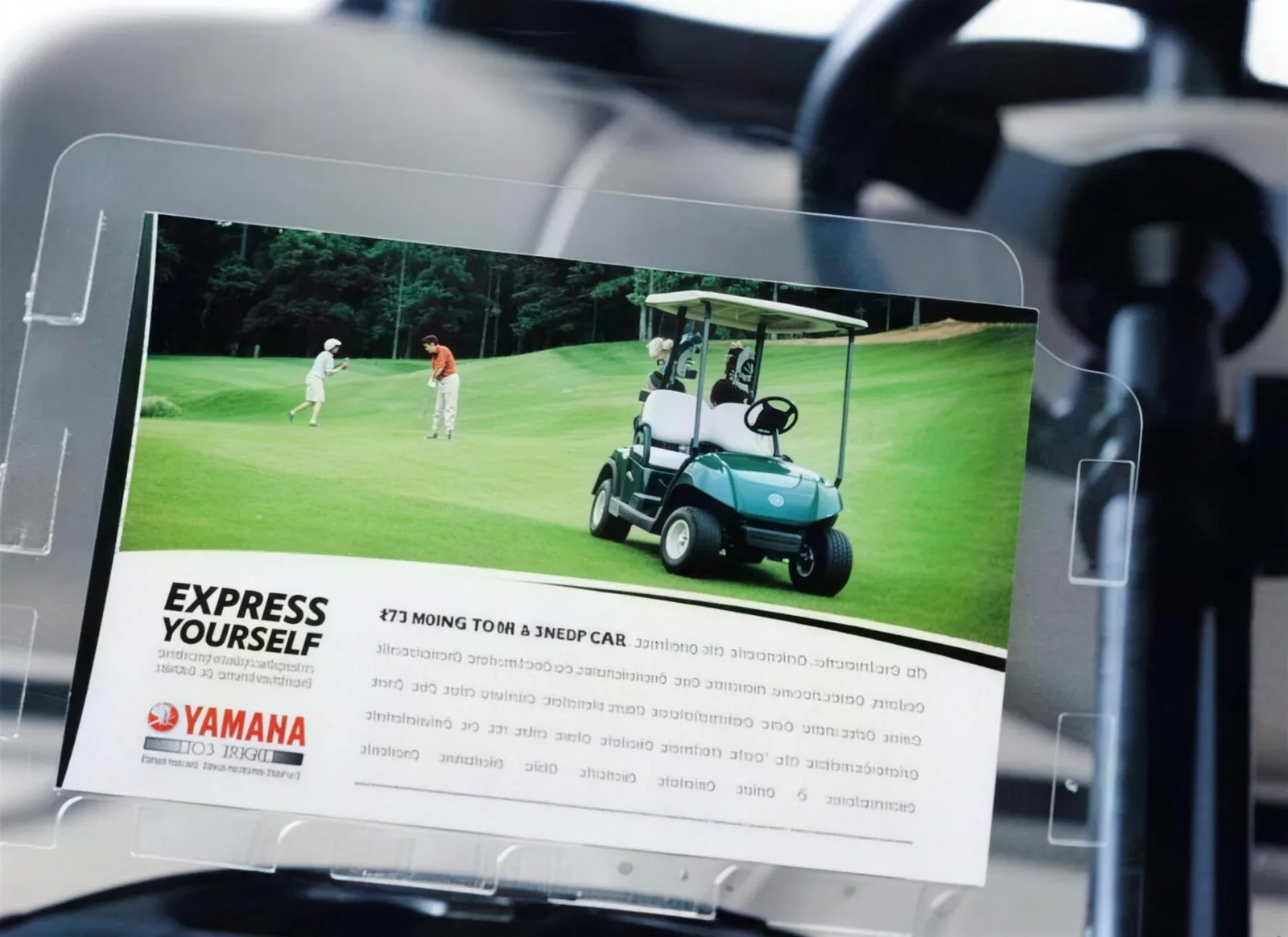 Yamaha Golfcart-Infohalter, selbstklebend